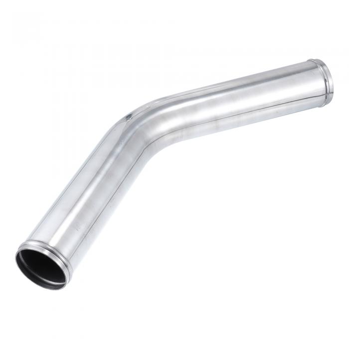 uxcell アルミ合金管 インタークーラーパイプ 45度 吸気管 車用 外径63mm 長さ500mm シルバートーン