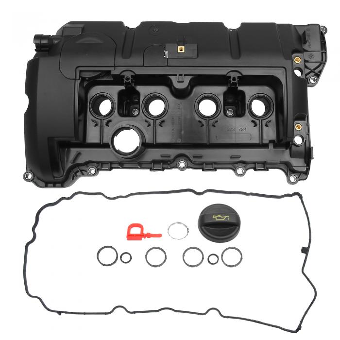 X AUTOHAUX エンジンバルブカバー エンジンバルブカバーガスケット BM Wに対応 N16に対応 番号11127646554 ブラック 1セット