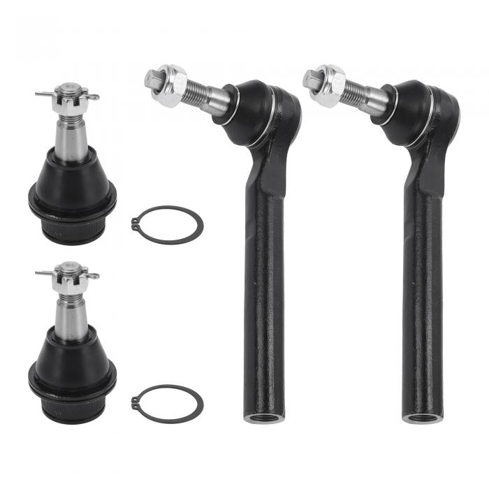 X AUTOHAUX ハマーに対応H3 2006-2010用フロントサスペンションキットアウタータイロッドエンド下部ボールジョイント4個