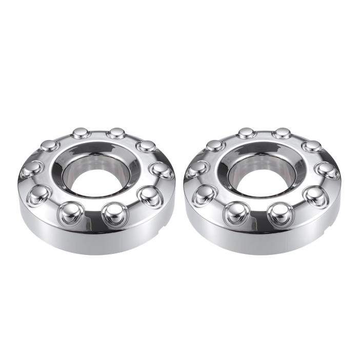 X AUTOHAUX ハブキャップ ホイールセンターキャップ サビ防止のため Fordに対応F450 F550スーパーデューティ2005-2017用のフロント10穴クローム 2個セット 5C3Z1130NA