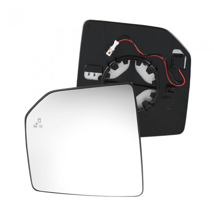 uxcell 左運転席側ミラーグラス交換 リアビューミラーグラス ヒート交換ミラーグラス バッキングプレート付 FL3Z17K707D Fordに対応 F-150 2015-2017に対応