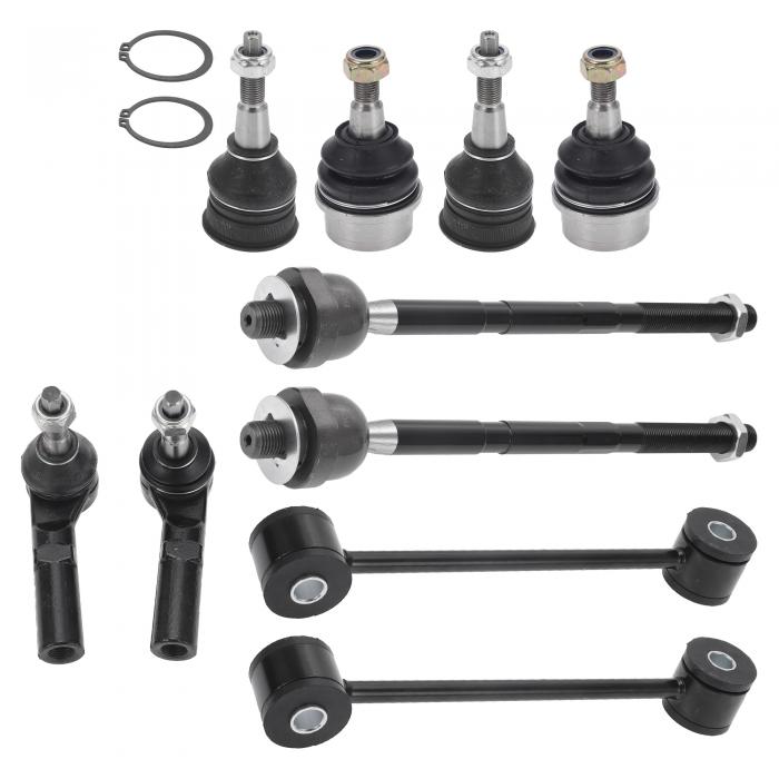 X AUTOHAUX 10個のフロントサスペンションキット インナーアウタータイロッドエンド フロントスウェイバーリンク アッパーロワーボールジョイント Jeepに対応 Grand Cherokee 2005-2010用 No.K80629/K80604｜ドラゴンマーツ