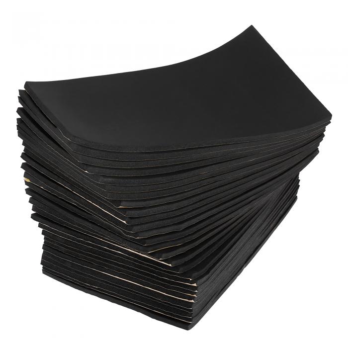 uxcell 断熱マット 断熱材 防音材 吸音材 遮音 断熱 熱反射 厚さ10mm 50x30cm 綿混紡織物 ドアオーディオノイズ断熱材 27個
