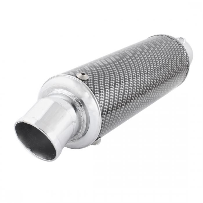 uxcell マフラーチップ　イクゾーストマフラー　モーターバイクチェックパターン　インレット直径50mm　長さ35cm　金属