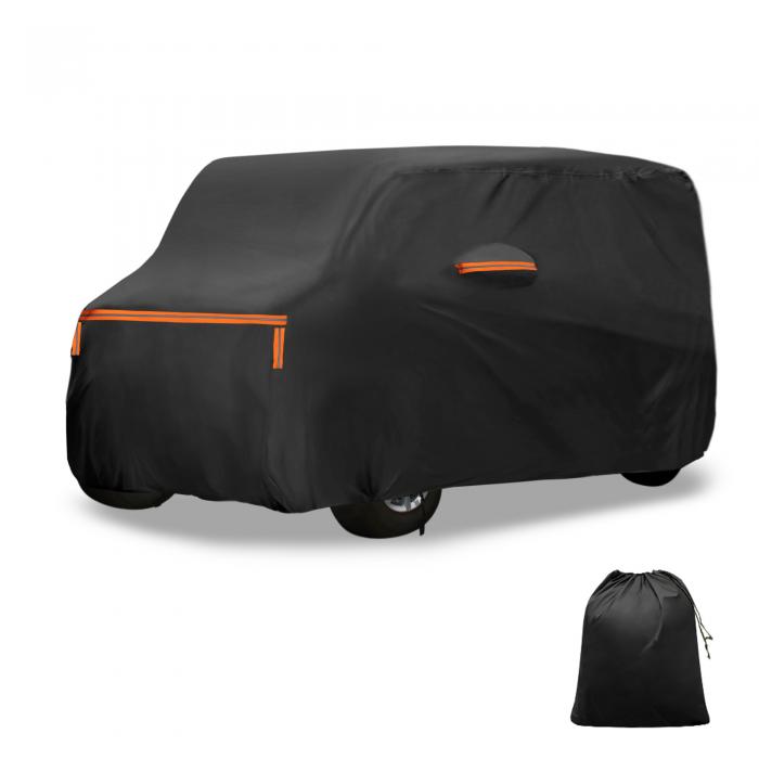 X AUTOHAUX ホンダN-BOX 345*148*165cm車カバー スパンレース綿 防水生地&5層構造 裏起毛 梅雨対策 軽自動車 車体カバー 破れにくい 雹対策 防風ロープ付き 強風対策 運転席側ジッパー 日焼け防止 凍結防止 霜除けカバー
