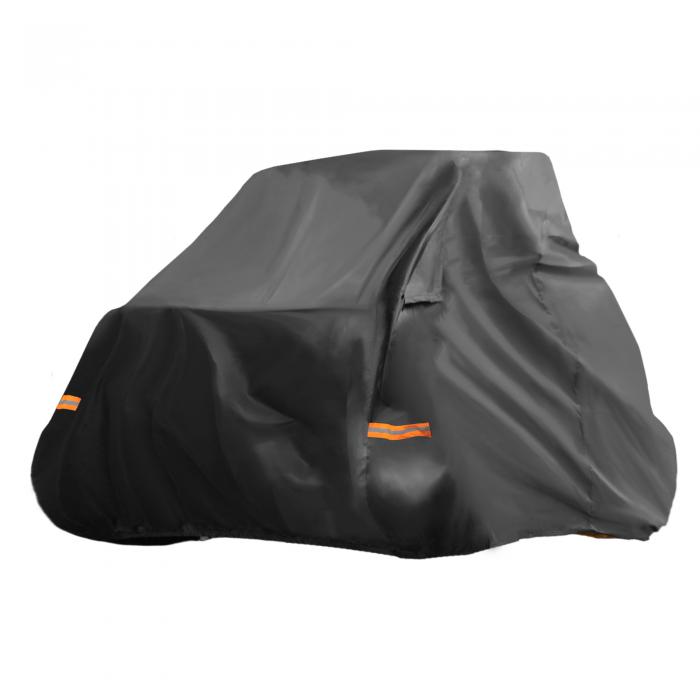X AUTOHAUX UTVカバー Can-amに対応 Defender MAX用 防水サイドバイサイドカバー アウトドア用日光雨保管保護 210D-PU ブラック 390x161x193cm