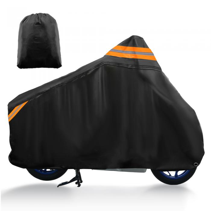uxcell オートバイカバー モーターバイクフルカバーアウトドア防水スクーターカバープロテクター Hondaに対応 PCX 125 150 160 Hybri-d 76インチに適合 ブラッ ク 300D