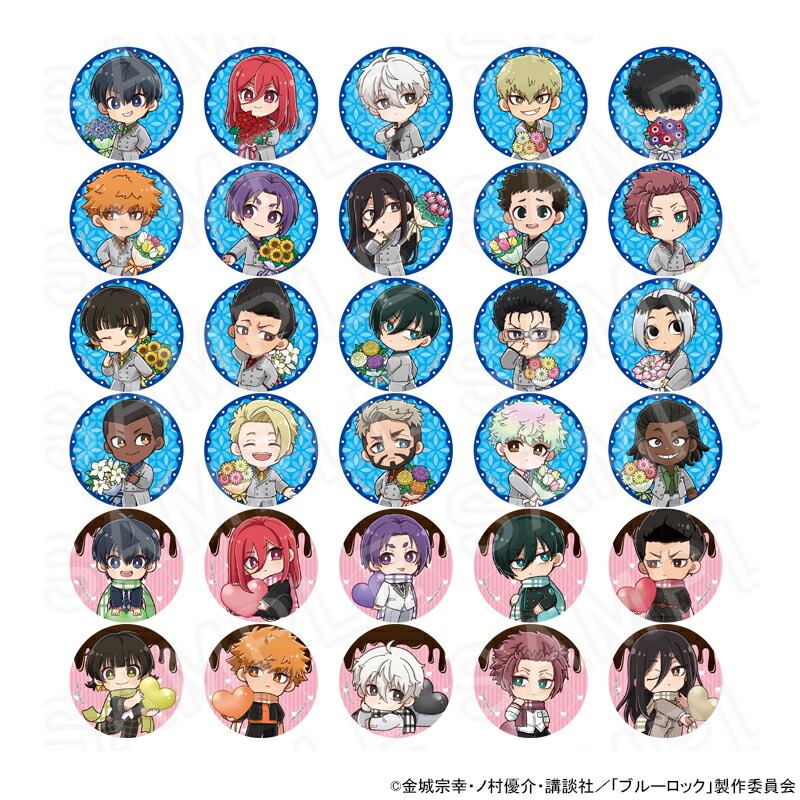 ブルーロック　スクエア缶バッジ　ホログラム　箔入り　バレンタイン　チョコ　6箱 ブルーロック スクエア缶バッジ ホログラム 箔入り バレンタイン