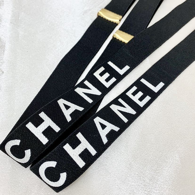 楽天市場 Chanel シャネル ロゴ サスペンダー Bk Wh ブラック ホワイト ヴィンテージ Vintage 正規品 Revogue リヴォーグ 楽天市場店
