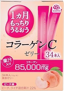 アース製薬 コラーゲンCゼリーピーチ (34本入)×5個セット 4901080238115【健康食品】【取寄商品】