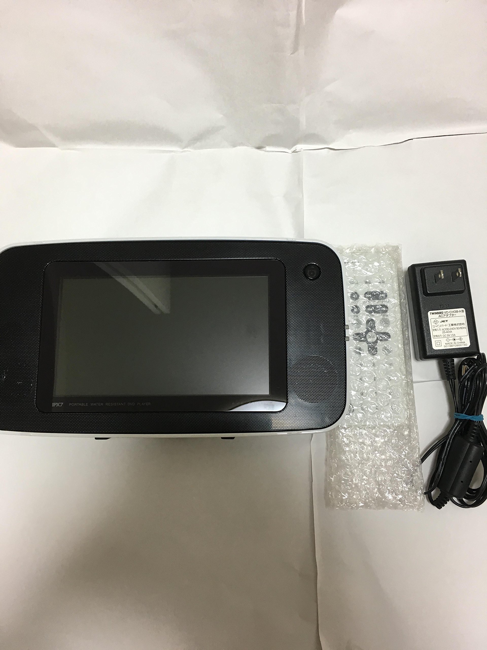 【中古】【非常に良い】TWINBIRD DVD ZABADY 7V型ポータブル防水DVDプレーヤー ブラック VD-J715B