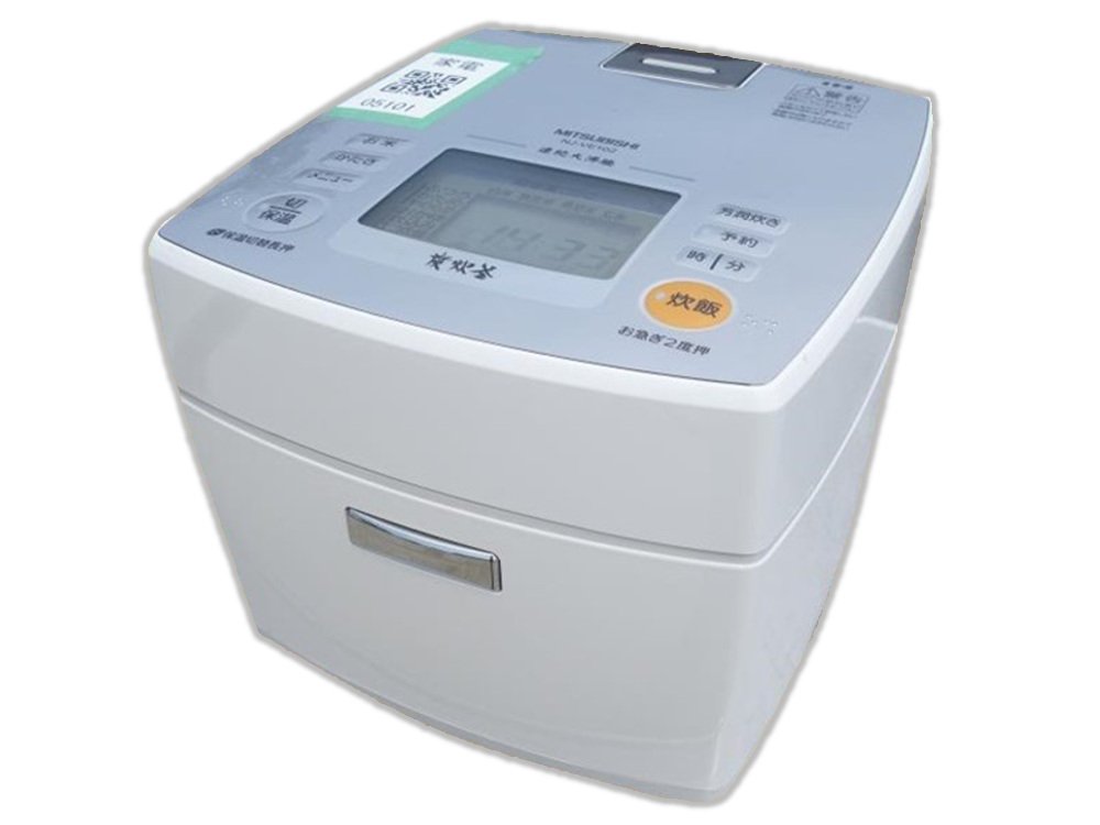 【中古】【非常に良い】三菱 IHジャー炊飯器 炭炊釜シリーズ 5.5合炊き ピュアホワイト NJ-VE102-W
