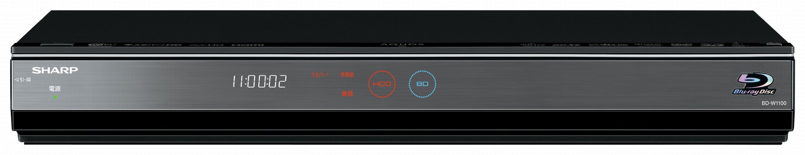 【中古】【非常に良い】シャープ 1TB 2チューナー ブルーレイレコーダー ハイグレードシリーズ AQUOS BD-W1100
