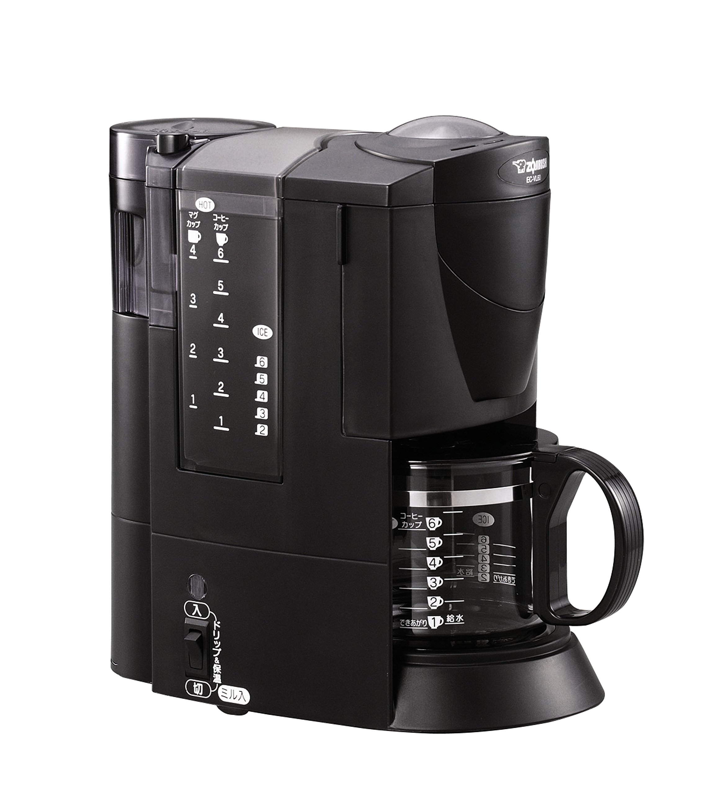 【中古】【非常に良い】象印 コーヒーメーカー ブラック 1~6杯用 EC-VL60-BA