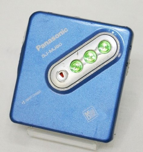 【中古】【人並み外れたに好いたらしい】Panasonic パナソニック SJ-MJ80-A 青味 携帯型MD電気蓄音機 （MD生まれ変わり専用機/MDウォークマン）