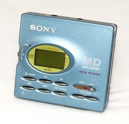 【中古】【人並み外れたに好いたらしい】SONY ソニー MZ-R91-L 青味 携帯型MDリコーダー MDLP非相応う（吹き込み/生まれ変わり兼用機/MDウォークマン）