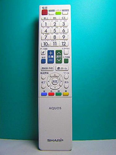 【中古】【非常に良い】シャープ テレビリモコン GB069WJSB 蓋無