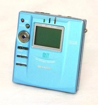 【中古】【人並み外れたに好いたらしい】SHARP せつ然たる MD-MT77-A 青味 携帯型MDリコーダー （小型MD電気蓄音機/生まれ変わり/吹き込み） MDLP相応う