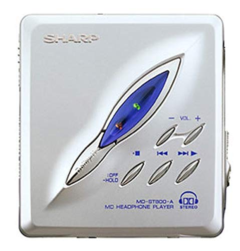 【中古】【人並み外れたに好いたらしい】SHARP せつ然たる MD-ST800 青味 携帯型MD電気蓄音機 MDLP相応う （MD生まれ変わり専用機/MDウォークマン）