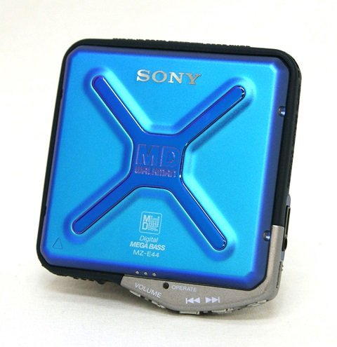 【中古】【人並み外れたに好いたらしい】SONY ソニー MZ-E44 人魚青味 携帯型MD電気蓄音機 MDLP非相応う （MD生まれ変わり専用機/MDウォークマン）