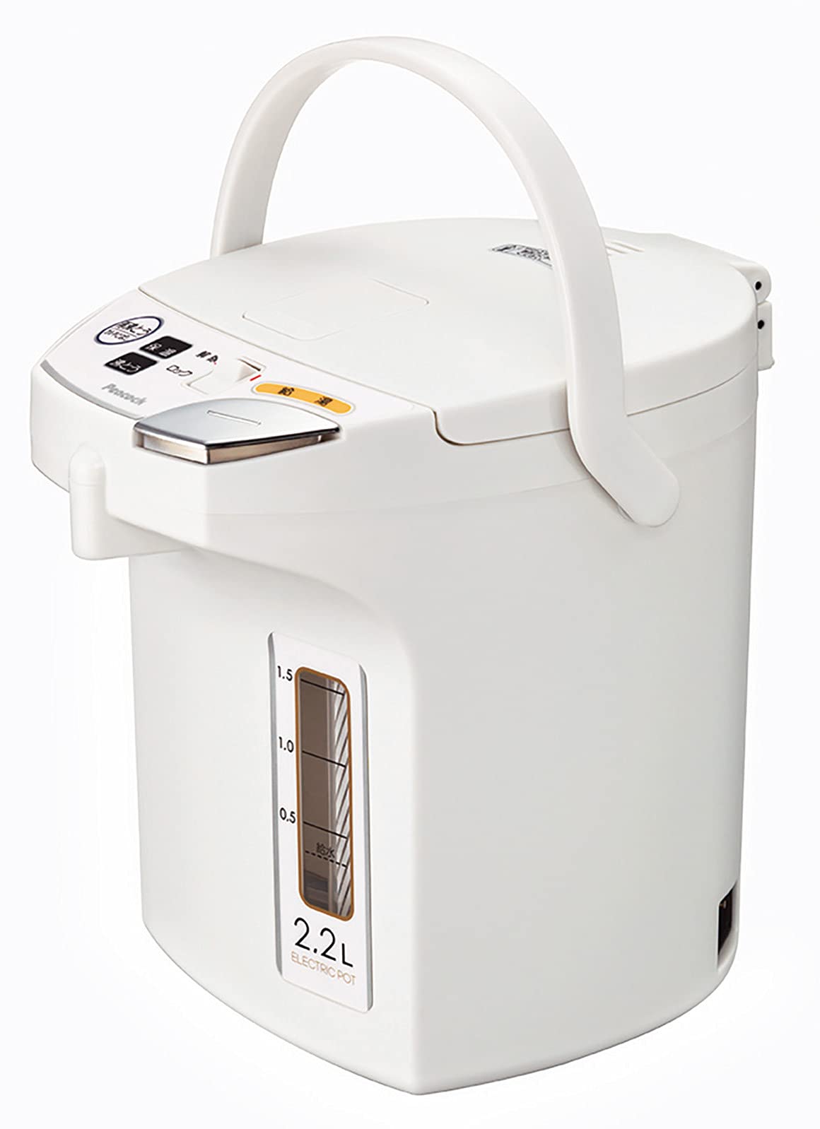 【中古】【非常に良い】ピーコック 電気ポット 2.2L 保温機能 カルキとばし機能 ステンレス内容器 湯沸かしポット 空だき防止 電動給湯式 保温ポット 2.2リットル ホワイト WMJ-22 W｜ドリエムコーポレーション