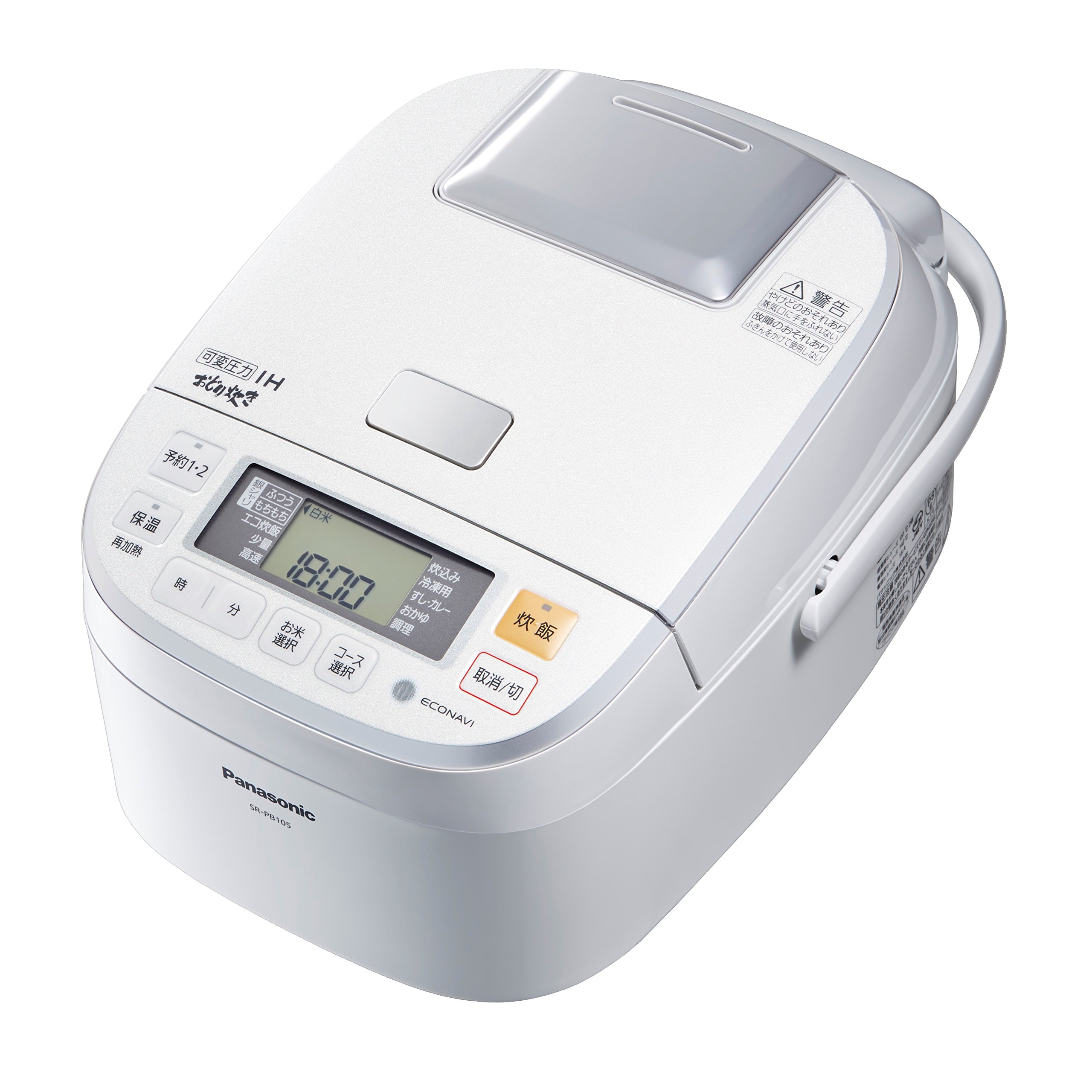 【中古】【人並み外れたに似つかわしい】パナソニック 5.5合 炊飯器 剪断応力IH式 おどり炊き 白いこと SR-PB105-W