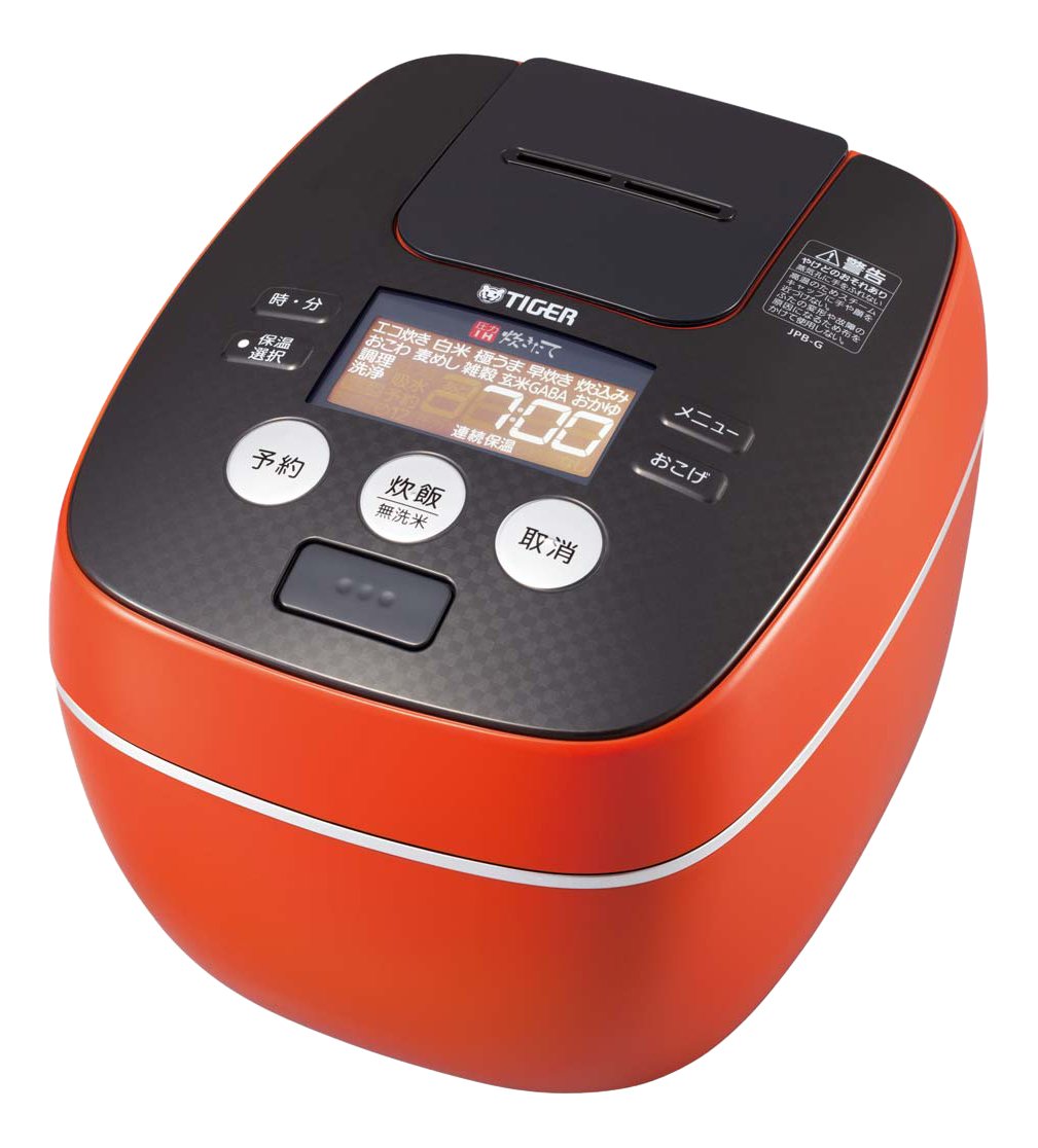 【中古】【非常に良い】タイガー 炊飯器 5.5合 圧力 IH アーバン オレンジ 炊きたて 炊飯 ジャー JPB-G101-DA Tiger｜ドリエムコーポレーション