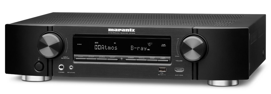 【中古】【非常に良い】Marantz AVサラウンドレシーバー 7.2ch Dolby Atmos DTS:X HDCP2.2 Wi-Fi/Bluetooth ワイヤレス/ハイレゾ音源対応 ブラック NR-1606/FB｜ドリエムコーポレーション