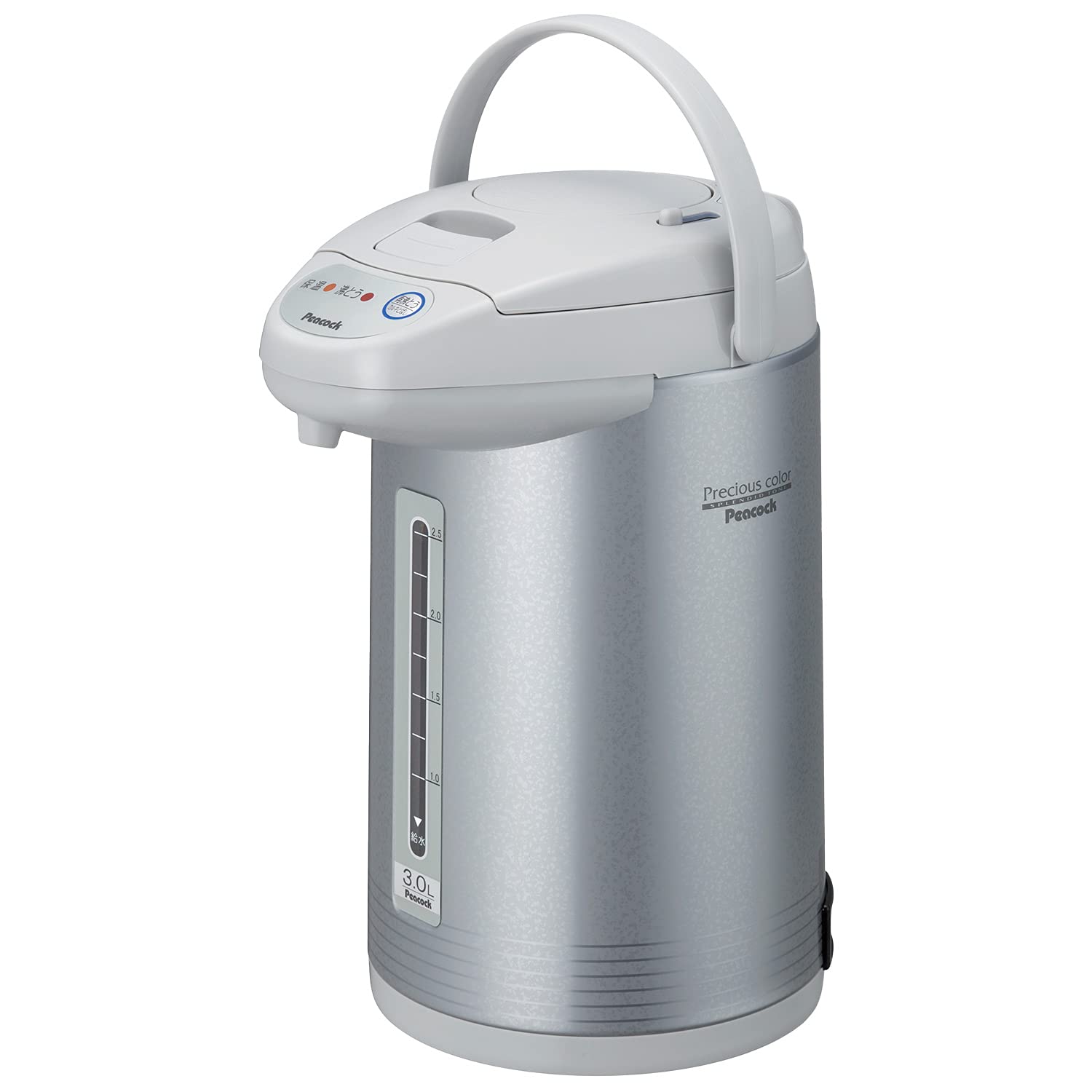 【中古】【非常に良い】ピーコック 電気沸とうエアーポット(カルキとばし) 3.0L サテングレー WCI-30(HS)｜ドリエムコーポレーション