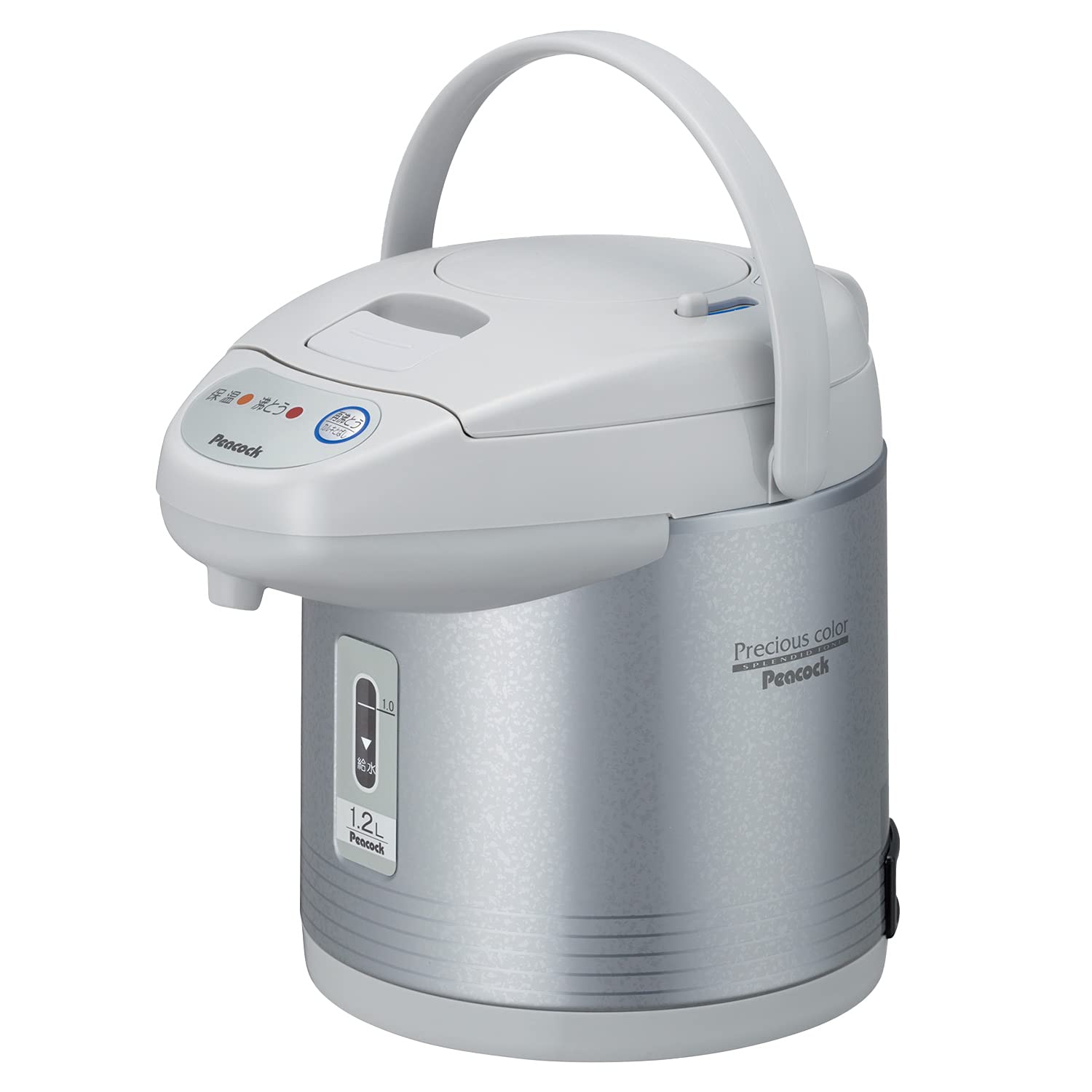 【中古】【非常に良い】ピーコック 電気沸とうエアーポット(カルキとばし) 1.2L サテングレー WCI-12(HS)｜ドリエムコーポレーション