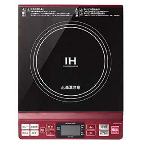 【中古】【非常に良い】コイズミ IHクッキングヒーター レッド KIH-1402/R