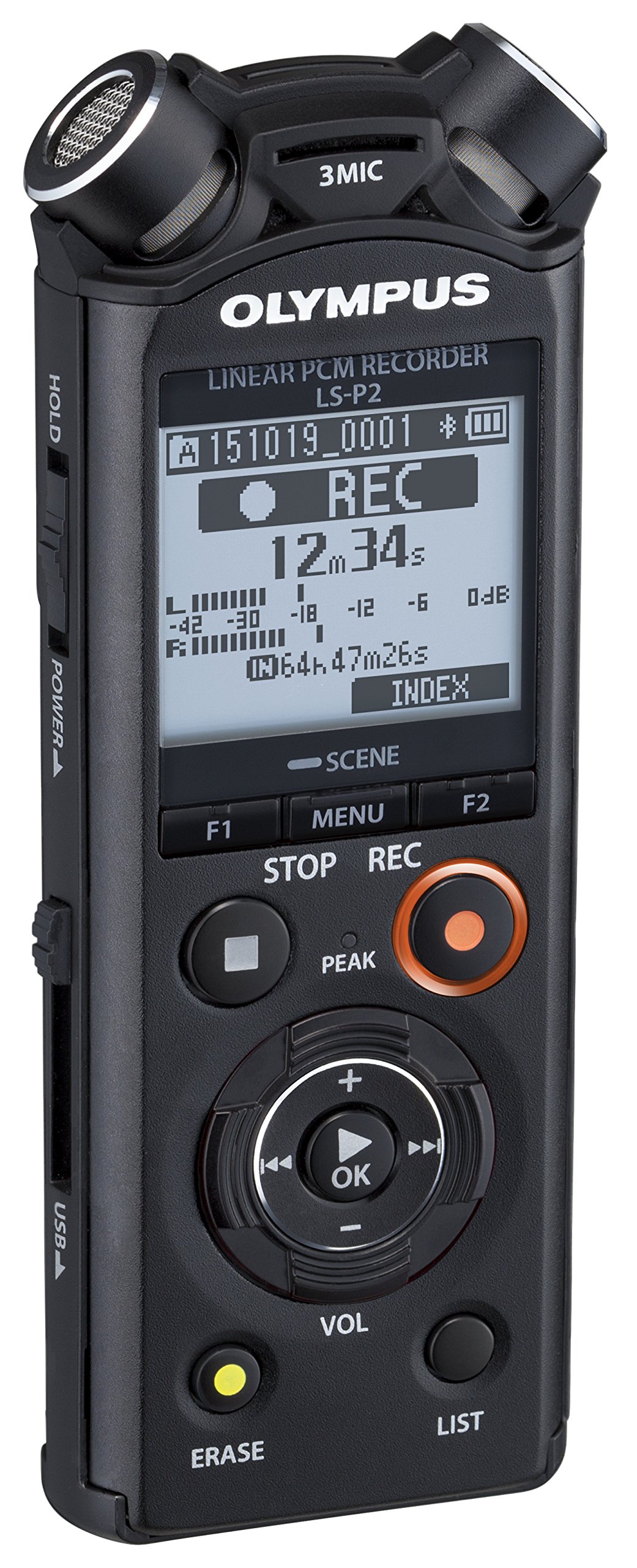 【中古】【非常に良い】OLYMPUS リニアPCMレコーダー 8GB ハイレゾ対応 LS-P2 ブラック LS-P2 BLK
