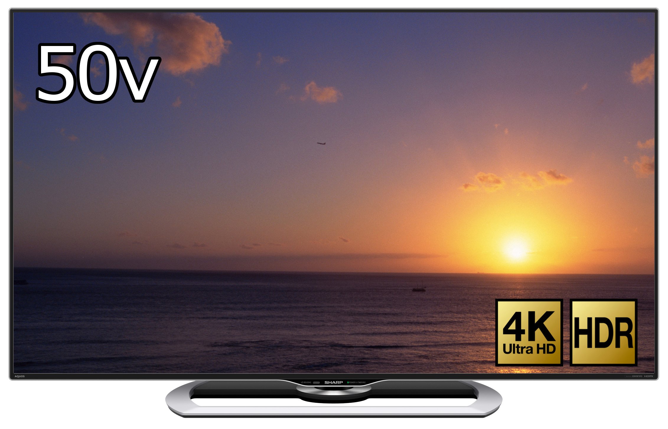 【中古】【人並み外れたに好いたらしい】小ざかしい 50V型 液晶 テレビ受像機 AQUOS LC-50US40 4K HDR相応う 低照りかえす「N-Blackダイアログボックス」積み上げる 2016年真似形