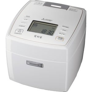 【中古】【非常に良い】三菱電機 IHジャー炊飯器 備長炭炭炊釜 5.5合炊き ピュアホワイト NJ-VV107-W