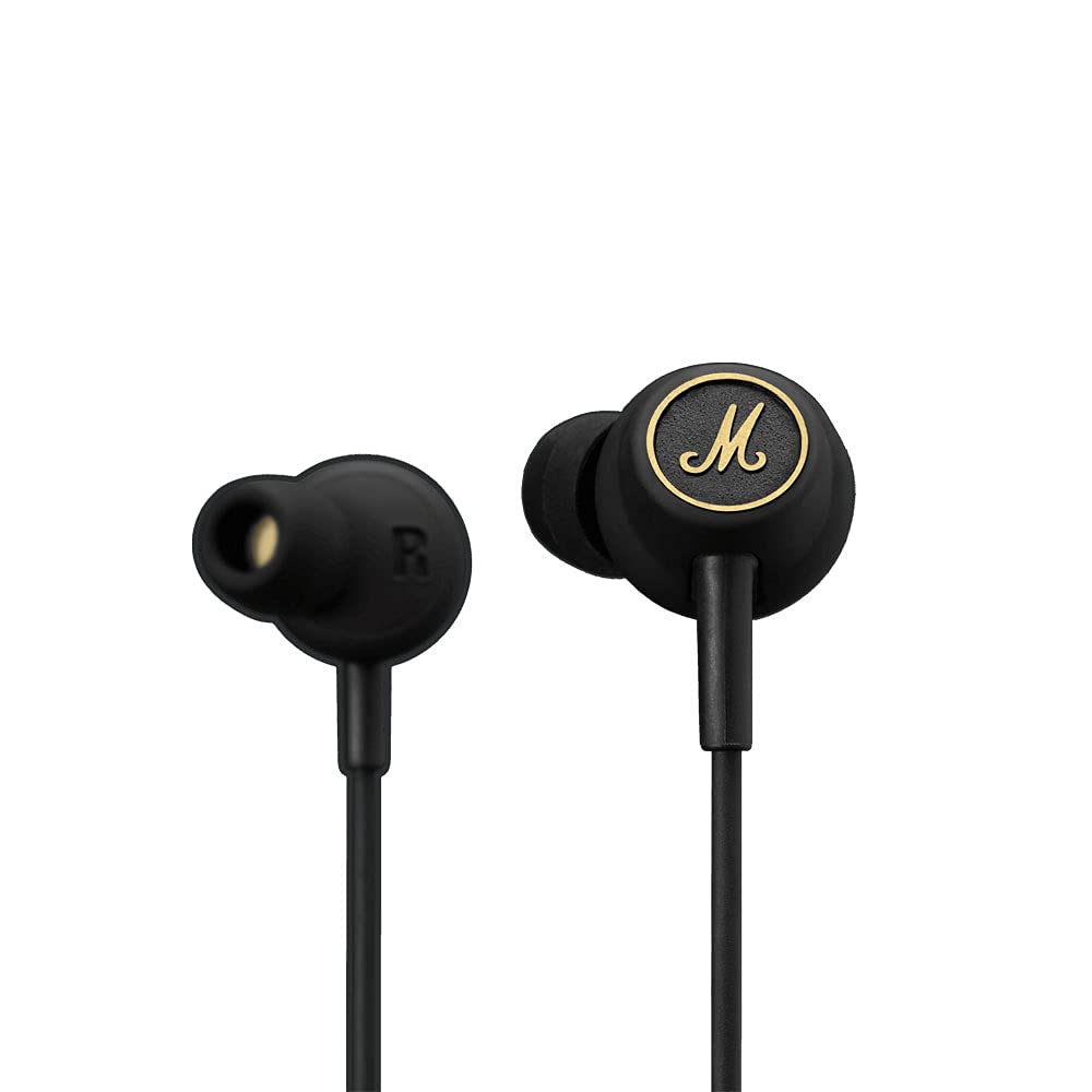 【中古】【非常に良い】Marshall カナル型イヤホン Mode EQ ブラック&ブラス 音質調整機能/通話対応