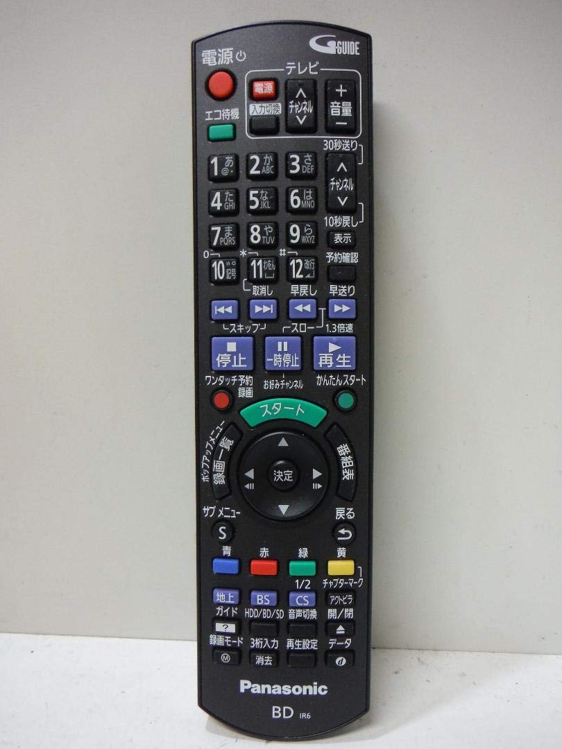 【中古】【人並み外れたに似つかわしい】パナソニック 完全無欠BD/ヴィデオディスクリコーダー用遠隔操作 N2QAYB000697