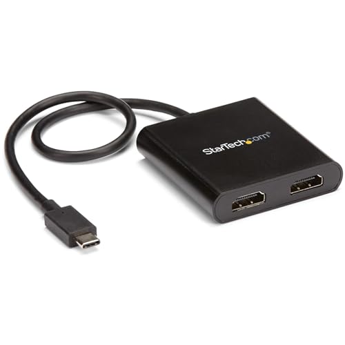 【中古】【非常に良い】StarTech.com USB-C - HDMIマルチモニターアダプタ 2ポートMSTハブ 4K対応 2ポートHDMI Windowsのみ対応 MSTCDP122HD