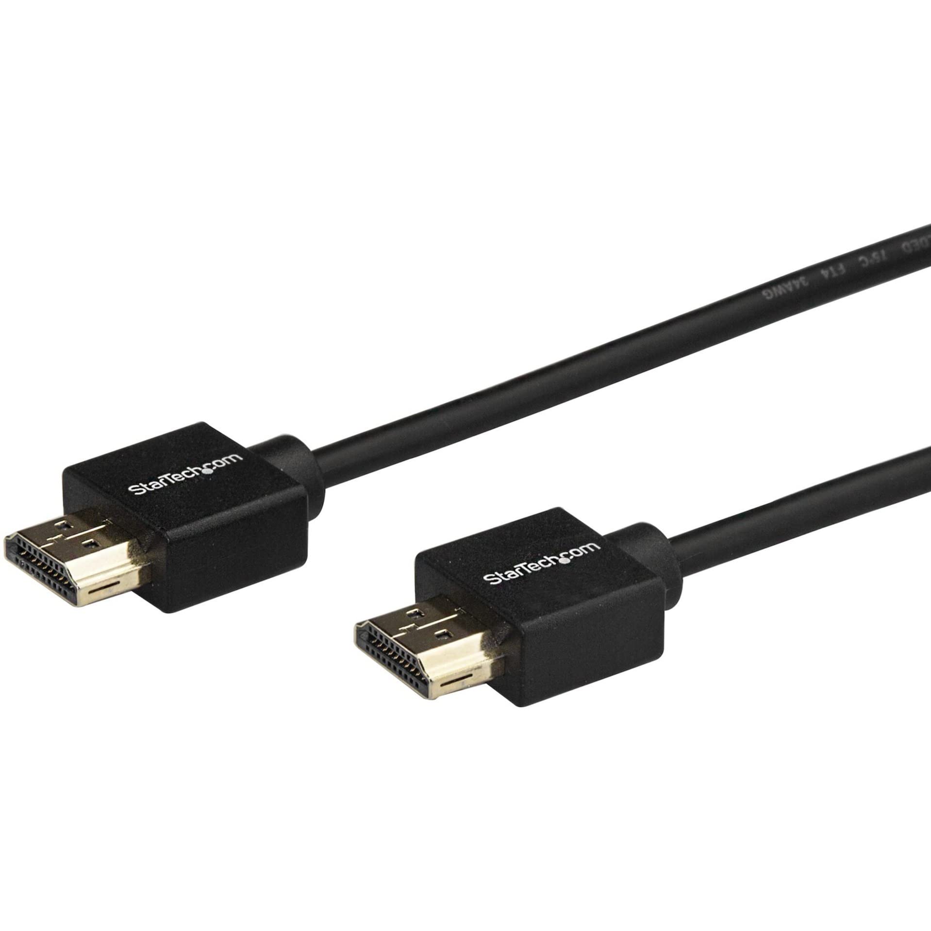 【中古】【非常に良い】StarTech.com HDMI 2.0 ケーブル/2m/4K60Hz/プレミアム認証/イーサネット対応/ハイスピードHDMI/オス・オス/ブラック HDMM2MLP