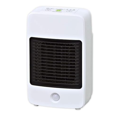 【中古】【非常に良い】アイリスオーヤマ セラミックファンヒーター セラミックヒーター 人感センサー付き 800W 小型・中型 ~5畳 マイコン式 JCH-M082T ホワイト