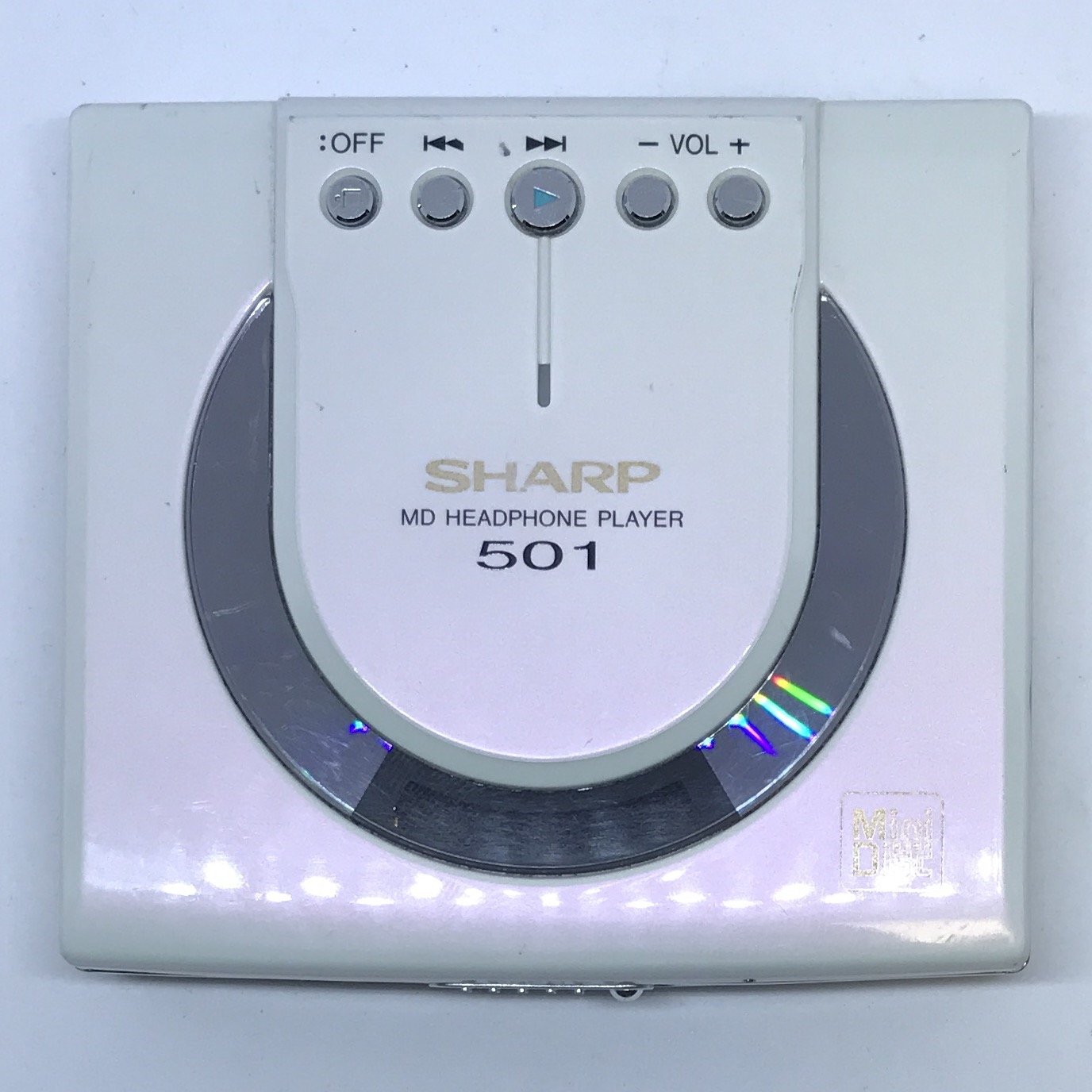 【中古】【非常に良い】SHARP ポータブルMDプレーヤー MD-ST501-W ホワイト