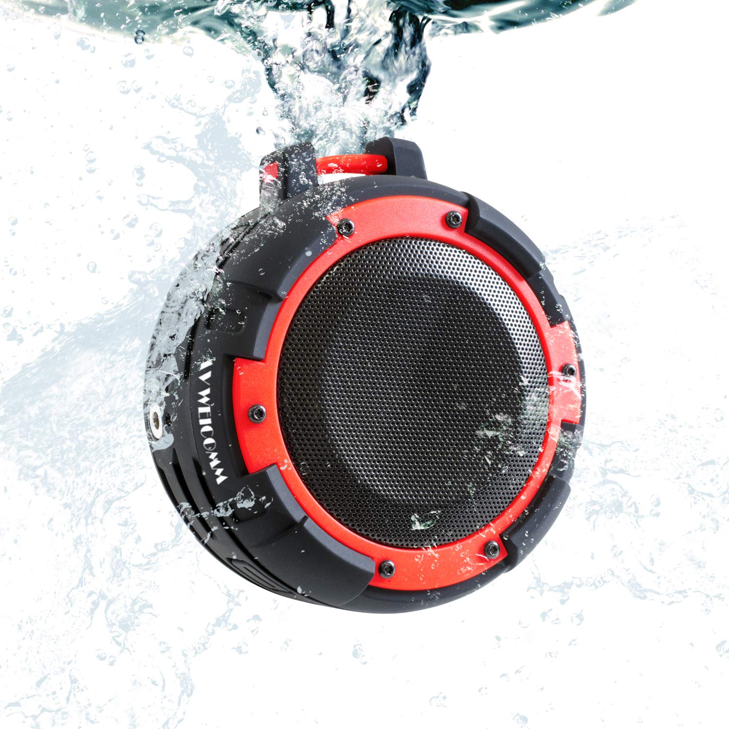 【中古】【人並み外れたに似つかわしい】KYOHAYA Bluetooth 金棒引き アウトドア 雨合羽 IPX8 風呂 吸盤 重低音部 大音の大きさ 車 小型 パウダーコンパクト 携帯型 マイクロホン付き添い人 5W最終生産物 カラビナ属する 吸盤マウント属する 渦巻形