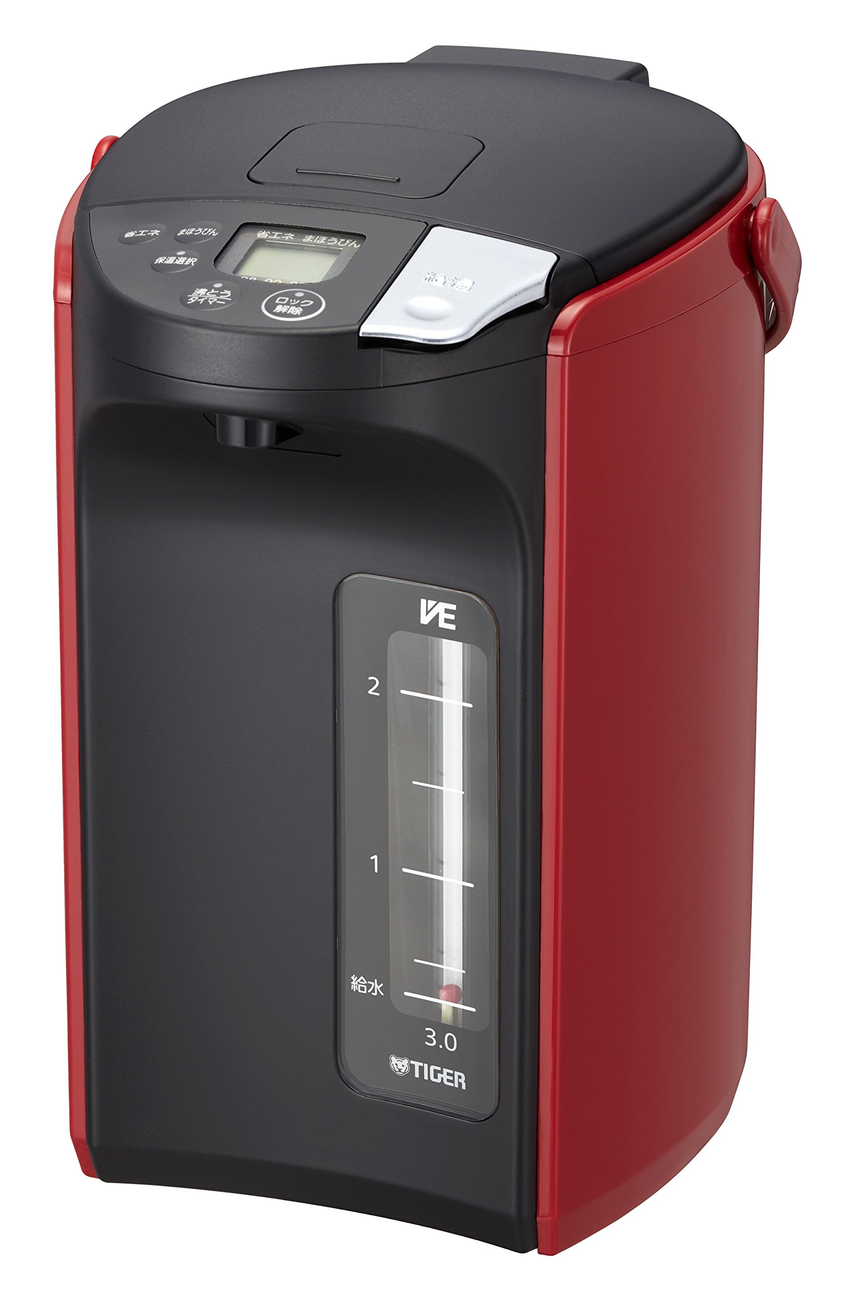 【中古】【非常に良い】タイガー魔法瓶(TIGER) 電気ポット 3.0L 蒸気レス VE 電気 まほうびん とく子さん レッド PIP-A300-R|ドリエムコーポレーション