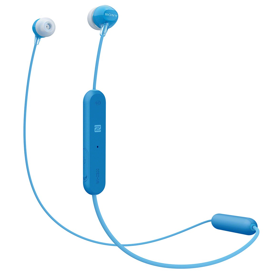 【中古】【非常に良い】ソニー ワイヤレスイヤホン WI-C300 : Bluetooth対応 最大8時間連続再生 マイク付き 2018年モデル ブルー WI-C300 L