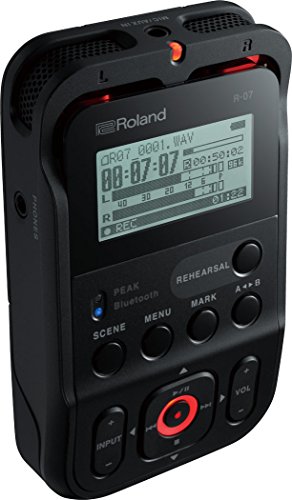 【中古】【人並み外れたに好いたらしい】ローランド Roland 直線的PCMリコーダー R-07 集積回路リコーダー microSD歌留多拡張スロット積み上げる 最大限度24ビット/96kHzのハイレゾ声遣い BK 黒いこと 黒