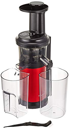 【中古】【非常に良い】パナソニック ジューサー 低速 ビタミンサーバー コールドプレス対応 レシピブック付 メタリックレッド MJ-L400-R｜ドリエムコーポレーション