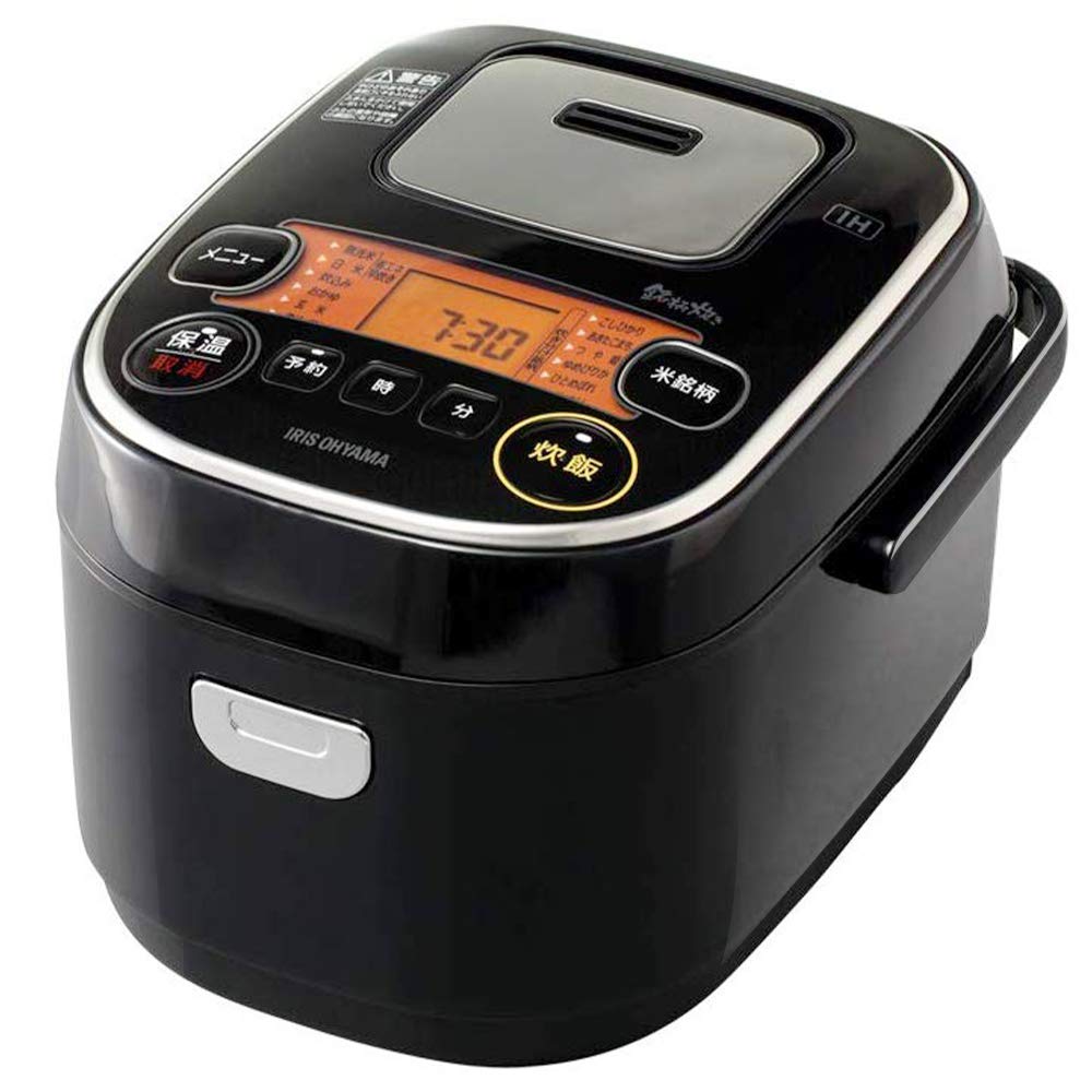 【中古】【非常に良い】アイリスオーヤマ IH炊飯器 3合 IH式 31銘柄炊き分け機能 極厚火釜 玄米 ブラック RC-IE30-B|ドリエムコーポレーション