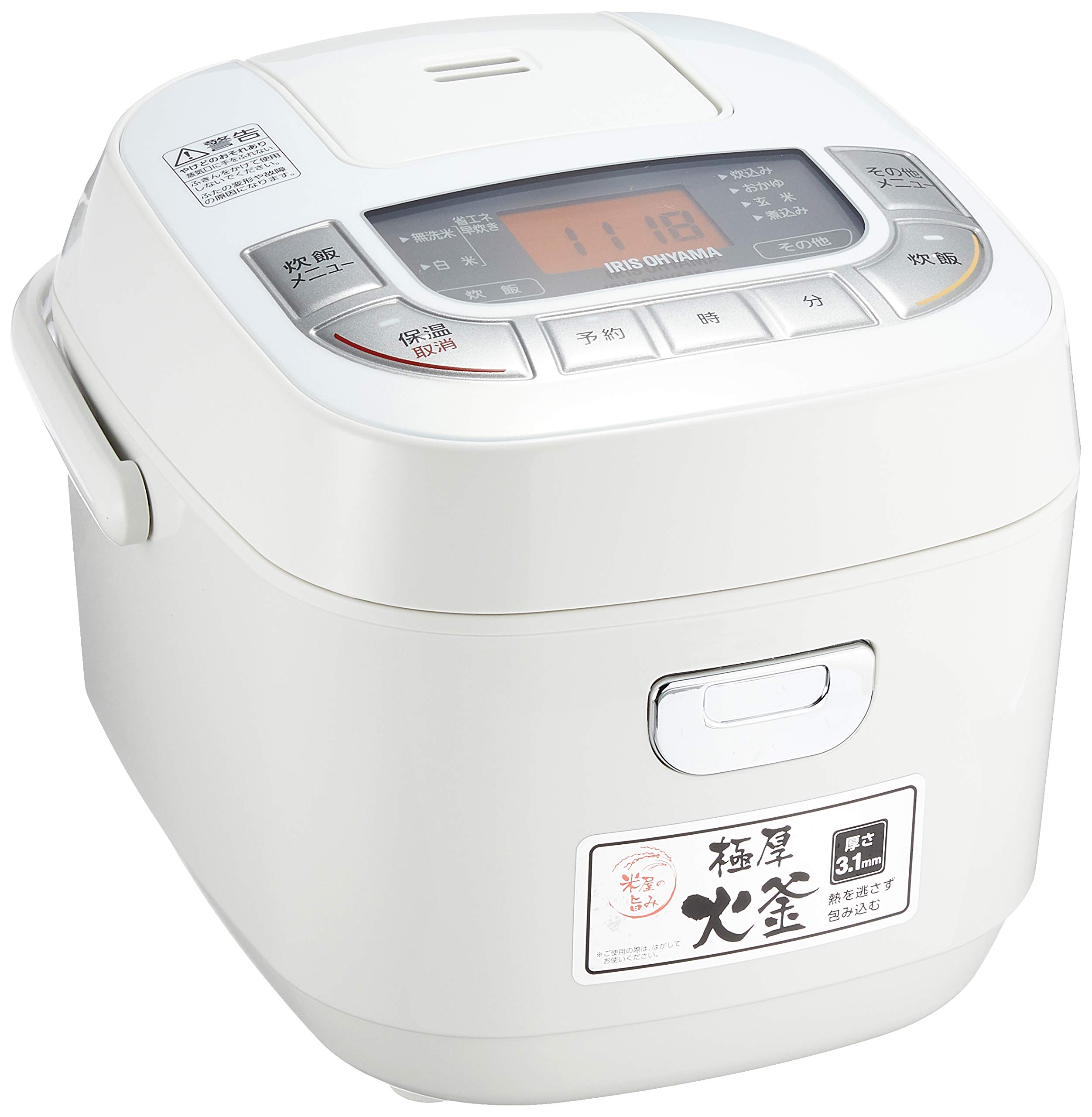 【中古】【非常に良い】アイリスオーヤマ 炊飯器 マイコン式 3合 米屋の旨み ホワイト ERC-MB30-W