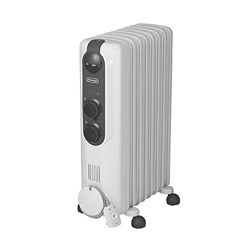 【中古】【非常に良い】DeLonghi (デロンギ) オイルヒーター アミカルド RHJ35M0812-DG 電気ヒーター ゼロ風暖房 静音 乾燥しにくい 表面温度約70℃ 燃料補充不要 チャイルドロック [8-10畳]