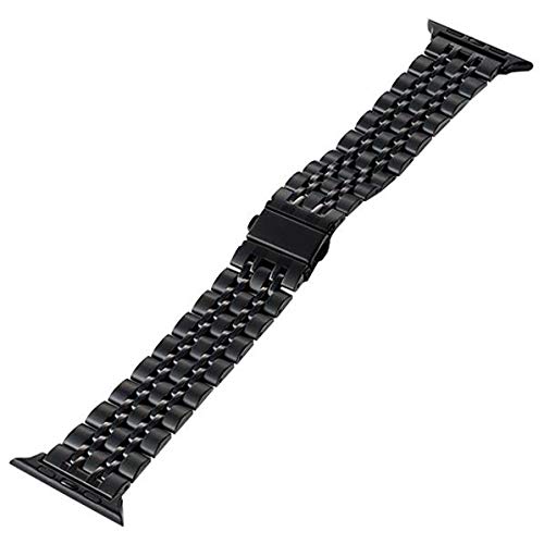 【中古】【非常に良い】エレコム Apple Watch バンド 44mm / 42mm ステンレス [7連設計で、フィット感に着け心地] 長さ調整工具付き ブラック AW-44BDSS7BK AW-44BDSS7BK