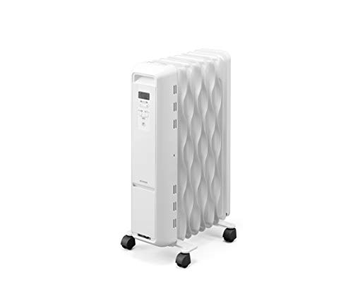 【中古】【非常に良い】アイリスオーヤマ(IRIS OHYAMA) オイルヒーター 8畳 ウェーブ型 500W/700W/1200W 小型 コンパクト 温度調節可能 転倒オフ機能 チャイルドロック マイコン式 入りタイマー